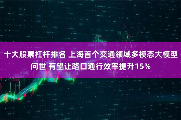 十大股票杠杆排名 上海首个交通领域多模态大模型问世 有望让路口通行效率提升15%