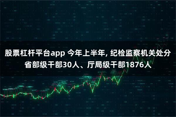 股票杠杆平台app 今年上半年, 纪检监察机关处分省部级干部30人、厅局级干部1876人