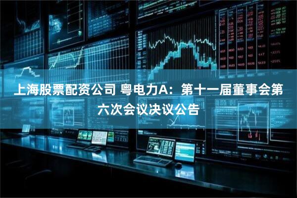 上海股票配资公司 粤电力A：第十一届董事会第六次会议决议公告