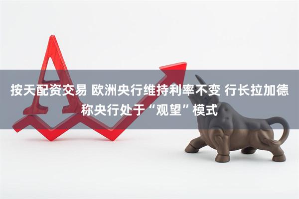 按天配资交易 欧洲央行维持利率不变 行长拉加德称央行处于“观望”模式